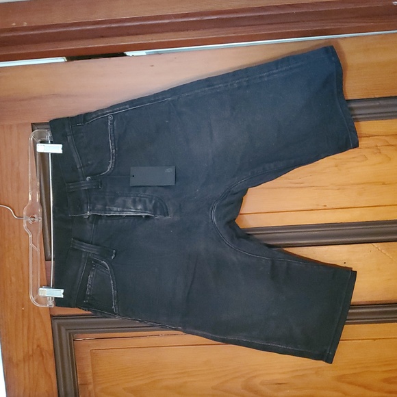NWT sz 28 R13 dark blue Ian button closure drop crotch shorts